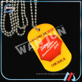 custom color printed dog tags in zinc alloy